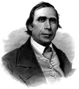 Portrait of Ebenezer Dorr, a historical figure, depicted in formal attire with a serious expression.